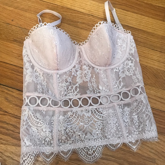 Victoria's Secret Floral Lace Shimmer Bustier - Picture 6 of 6